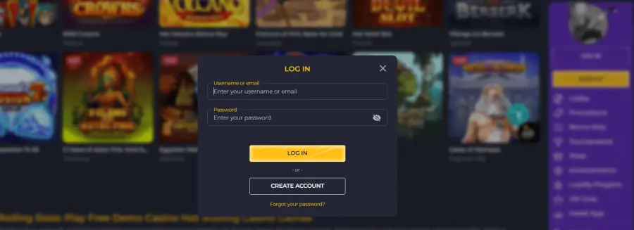 Rolling slots login